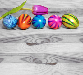Colorful Easter eggs.
