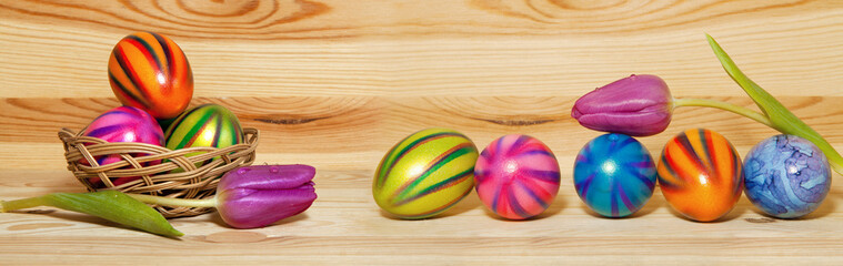 Colorful Easter eggs.