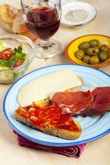 Nahaufnahme spanischer tapas