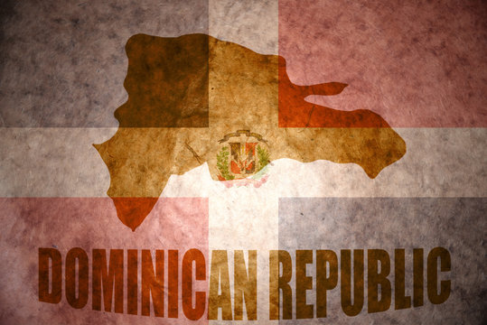 vintage dominican republic map