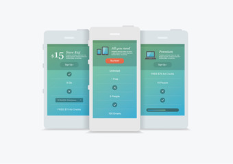 website and app presentation  devices