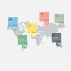 Vector colorful info graphics for your business presentations.