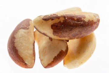 Brazil nuts isolated on white background