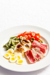 salad with tuna and eggs