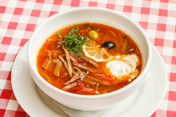 solyanka with meat