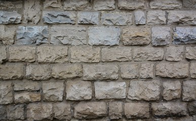 Stone wall with abstract pattern