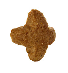 Dry dog food isolated on white