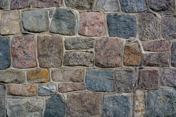 Stone wall with abstract pattern