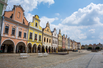 Obraz premium Tschechien, Telc, Stadtplatz