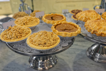Different types of hand-made bakes on the tray