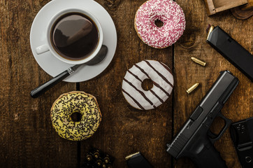 American police officer morning