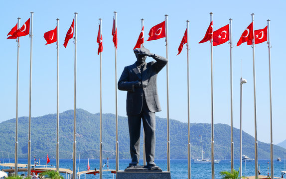 Monument To The First President Of Turkey Mustafa Kemal Ataturk