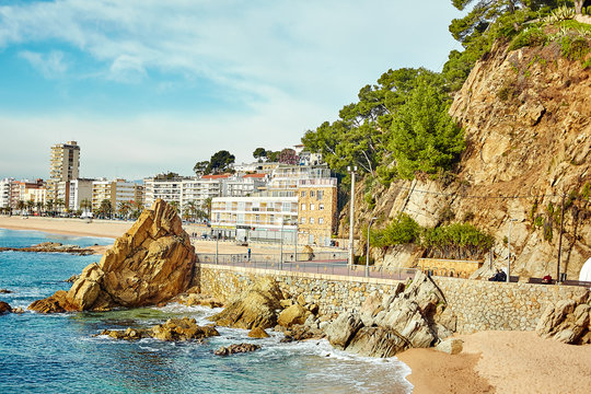 Coast of Lloret de Mar winter 2014
