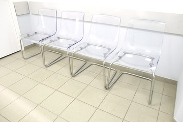 Transparent chairs - waiting room