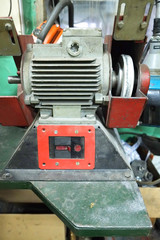 Grinding machine in the workshop