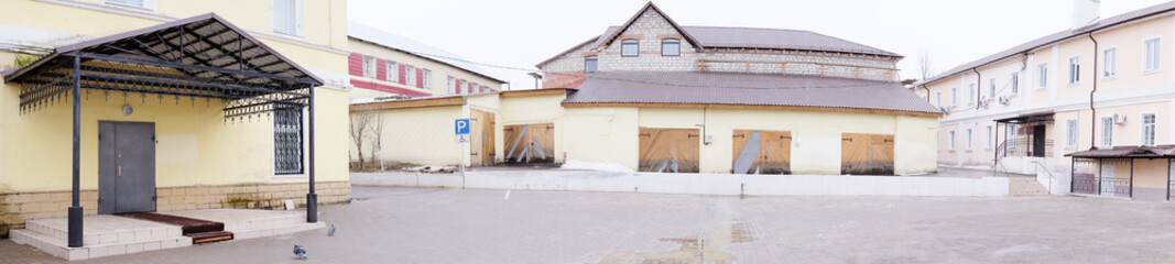 KOZELSK: panoramic photo old building