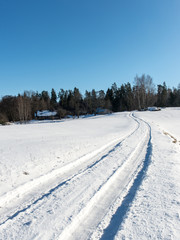 Obraz premium icy winter road