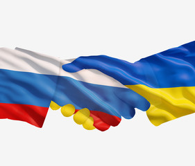 Russian Ukrainian handshake
