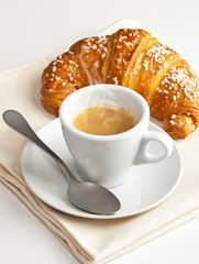 Espresso with croissant
