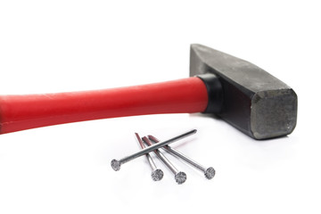 Iron hammer isolated on a white background