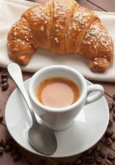 Espresso with croissant