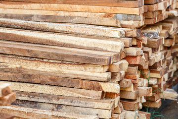 Wood stack for construction job