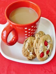 Coffee and cookies for Valentines