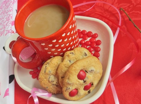 Coffee and cookies for Valentines