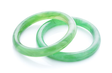 Jade Bangle isolated on white background © npps48