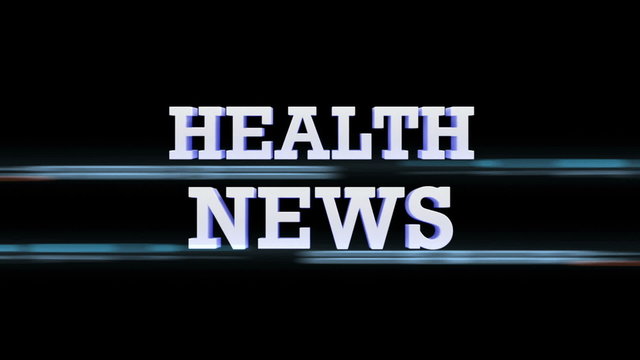 HEALTH NEWS Text Transition, with Alpha Channel, Loop