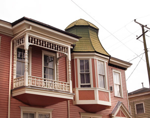 Pink Turret Victorian House