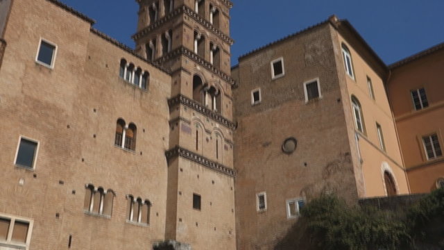 Santi Giovanni e Paolo romanesque basilica in Rome, Italy