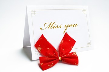Miss you card