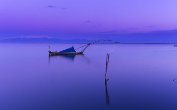 The lagoon of Messolonghi in Greece