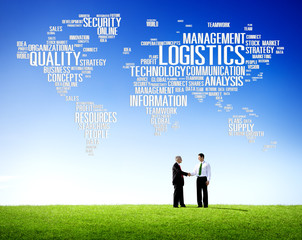 Logistics Management Freight Service Production Concept