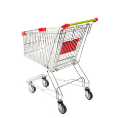 Empty Shopping Cart on the White Background