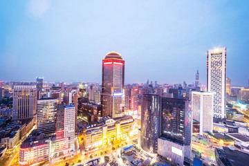 Fototapeta premium skyline,office buildings and cityscape at night