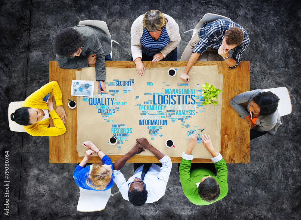 Sticker logistics management freight service production concept - Stickers