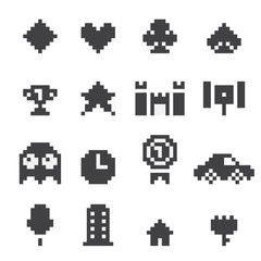 8 bit  icons set