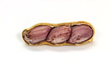 Dried peanuts in closeup