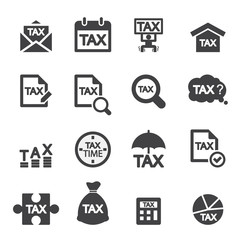 tax icon set