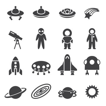 space icon set