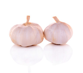 Garlic cloves isolated on white background