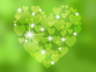 Abstract heart shaped bokeh