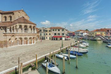 Naklejka premium Murano island canal, Venice, Italy.
