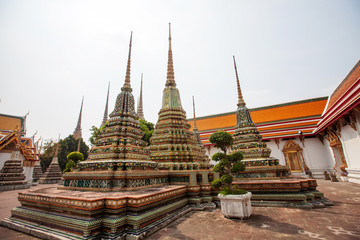 Fototapeta na wymiar Buddhist temple, Wat Pho in Bangkok ,Asia Thailand