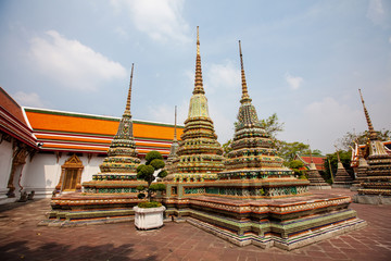 Fototapeta premium Buddhist temple, Wat Pho in Bangkok ,Asia Thailand
