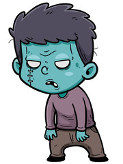 Vector illustration of Cartoon zombie