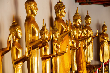 Fototapeta na wymiar Buddhist temple, Wat Pho in Bangkok ,Asia Thailand