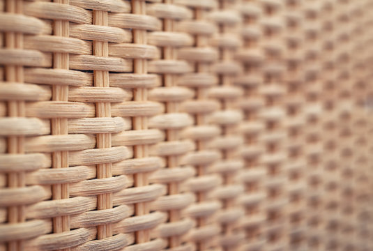 Macro closeup wicker backet